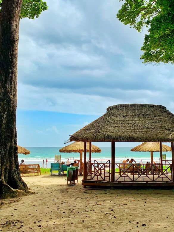 Andaman island coastline at golden hour